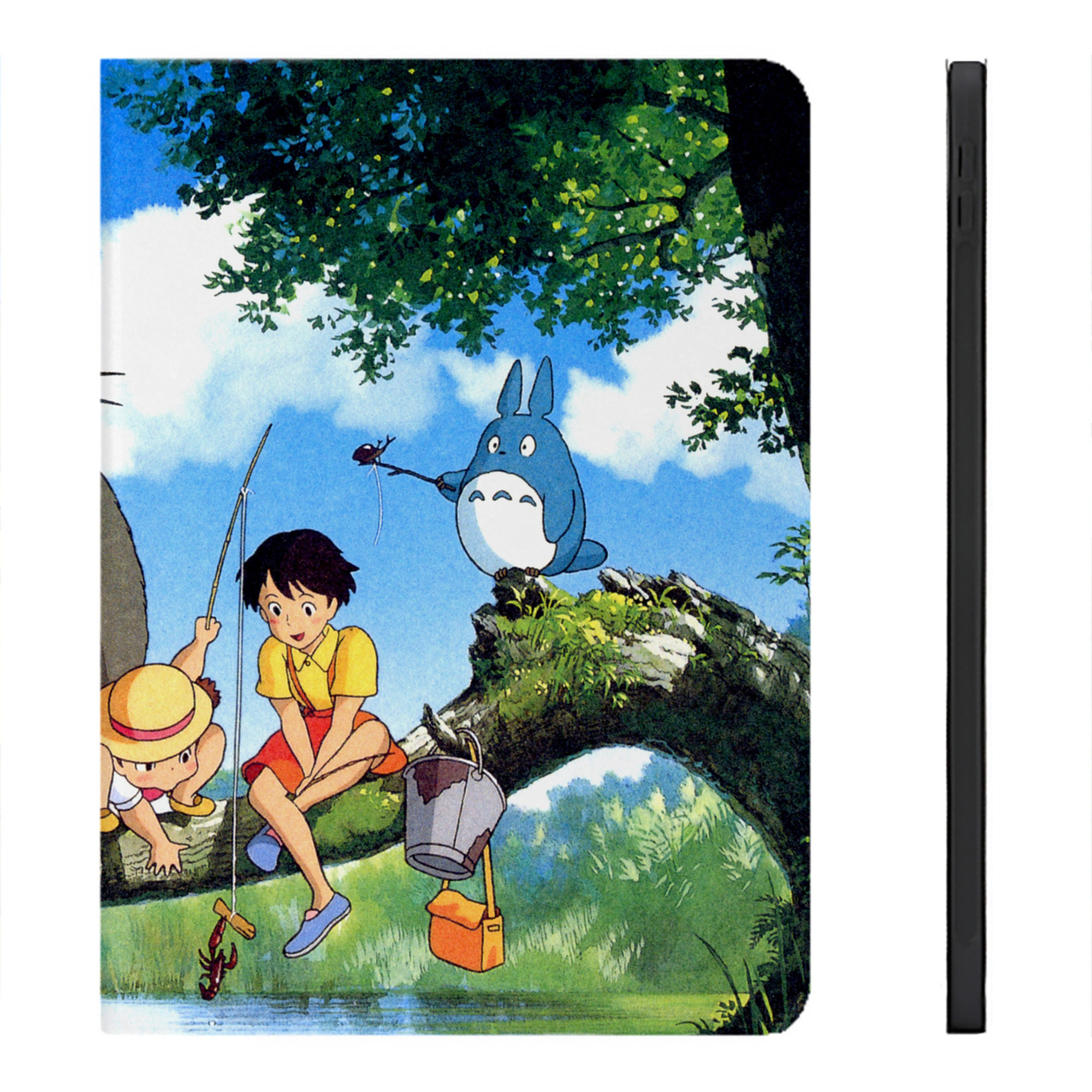 （画像用） となりのトトロ 草壁メイ 草壁サツキ My Neighbor Totoro Satsuki Kusakabe Mei Kusakabe IPadケース ペンホルダー付き ブックスタイルデザイン
